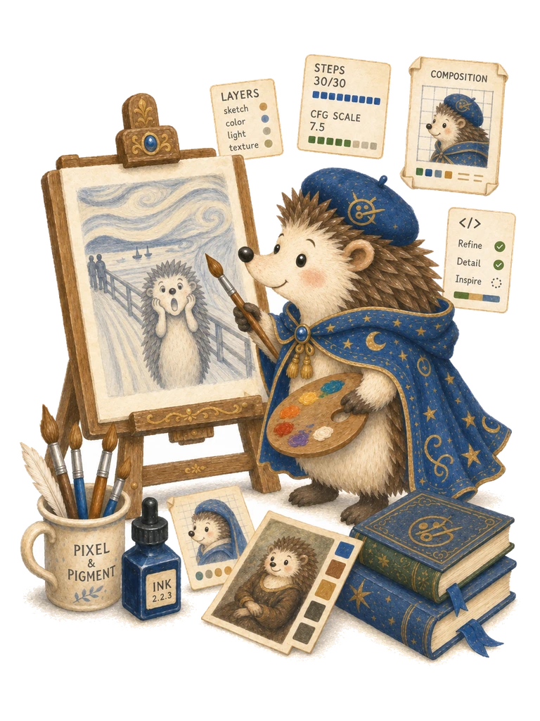 Hedgehog Painter